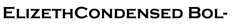 ElizethCondensed Bol字体转换